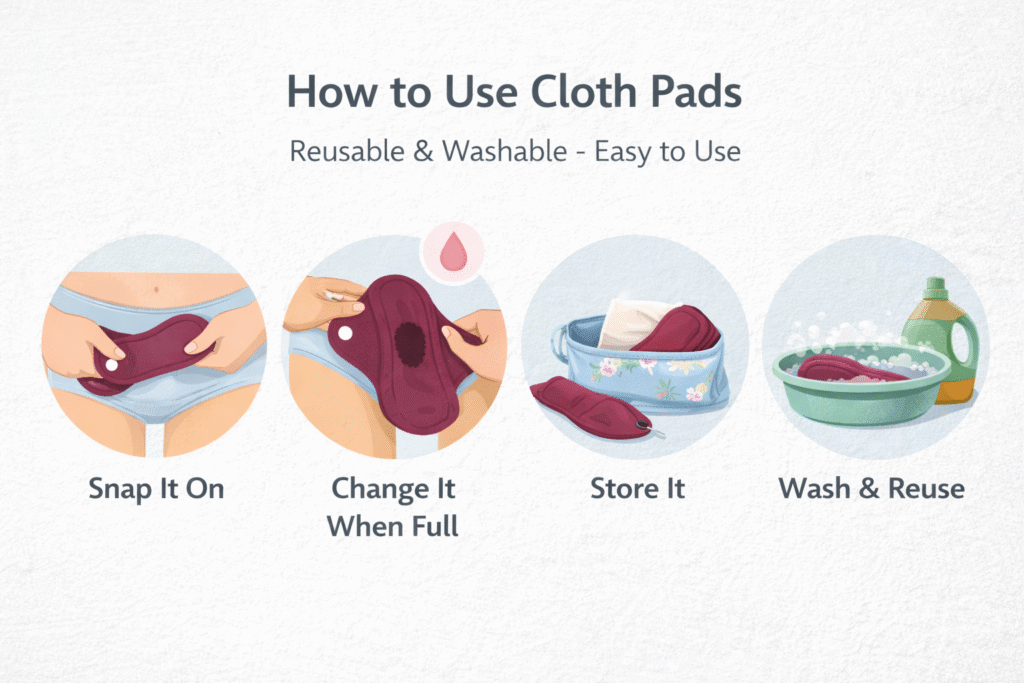 How to use sanitary cloth pads